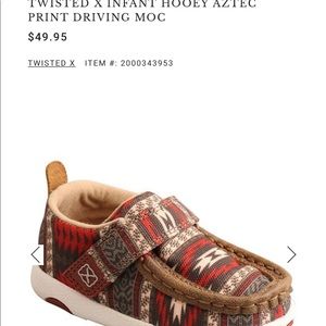 Twisted X Infant Hooey Aztec print Driving Moc